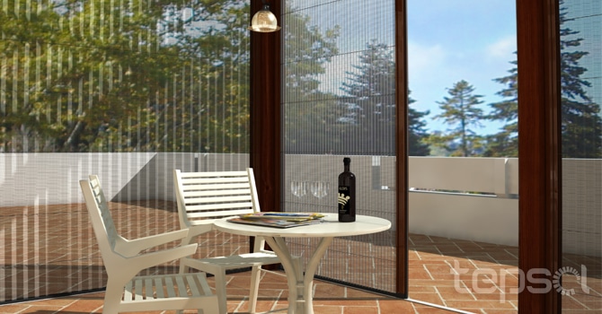 Mosquiteiras Plissadas de Corrente