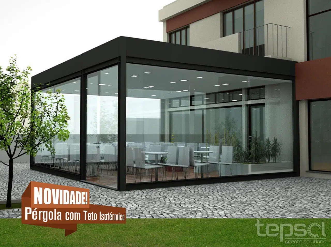 PÉRGOLA COM TETO ISOTÉRMICO