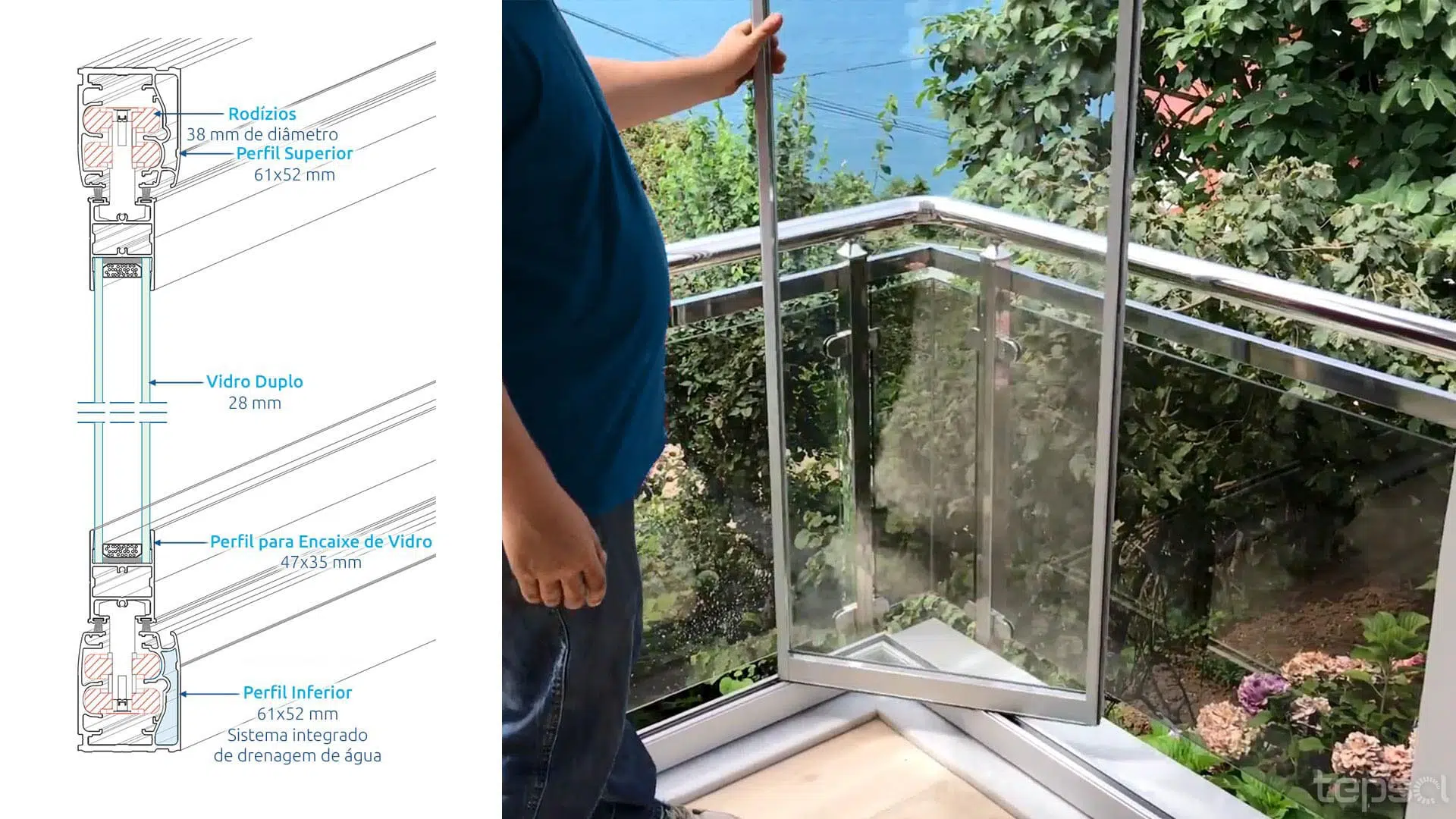 Laterais em Vidro - Cortinas de Vidro