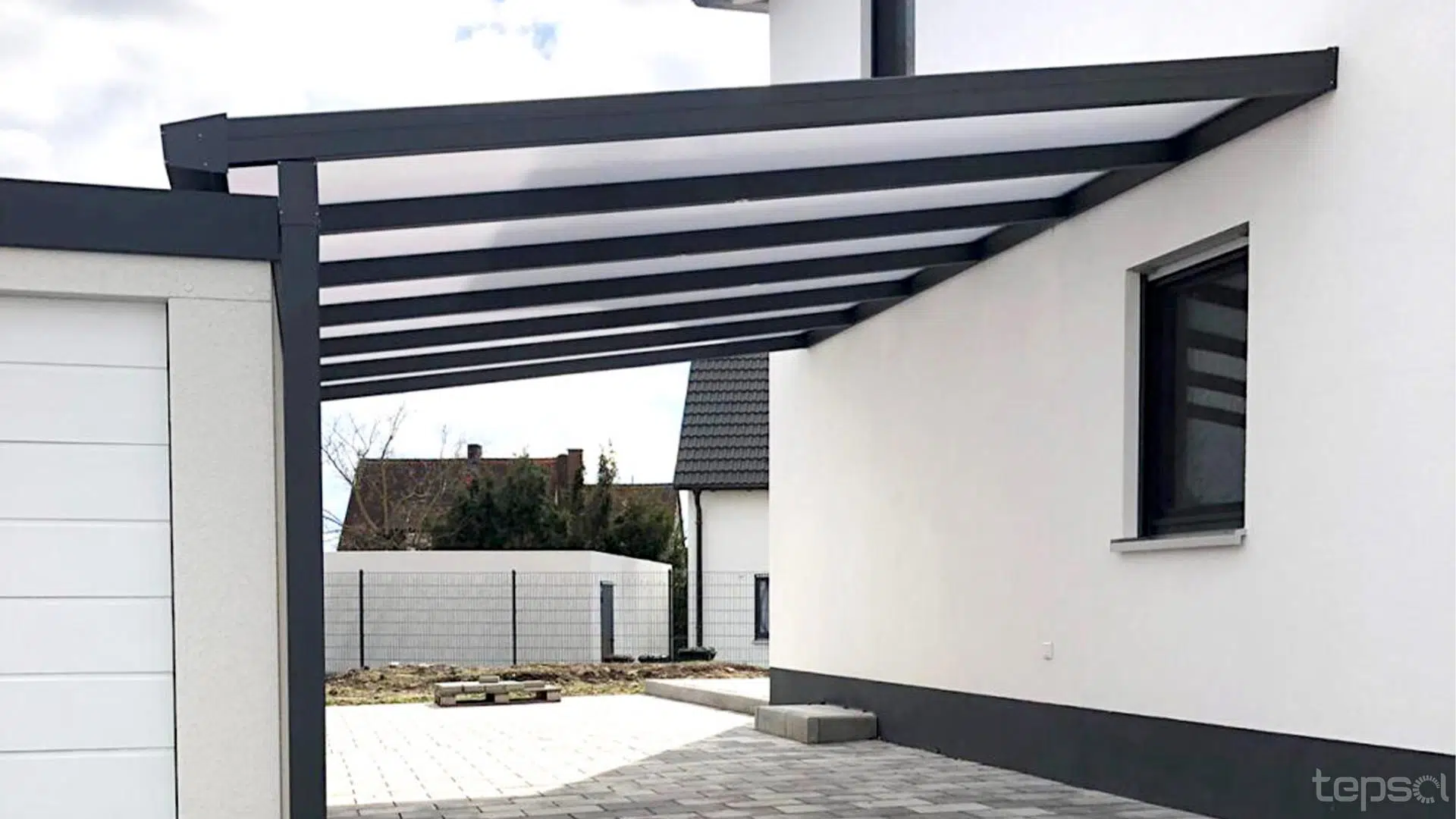 exterior-pergolado-para-garagem19 Pérgolas para Parqueamento